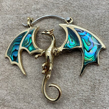 Load image into Gallery viewer, Abalone Dragons - M/Brass