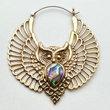 Load image into Gallery viewer, Abalone Owls - L/Brass